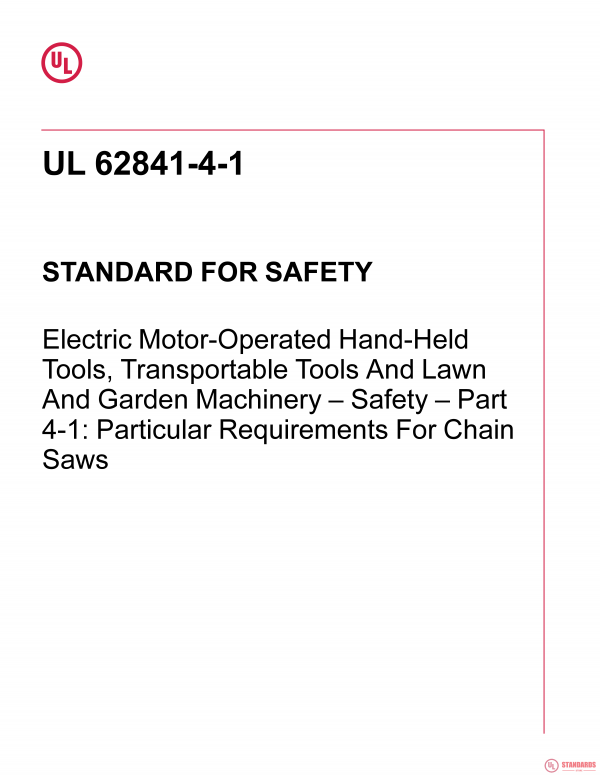 UL 62841-4-1 PDF UL 62841-4-1 PDF